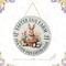 Glitzhome® 11.75" Easter Bunny Round Wall or Door Hanger